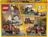 LEGO Creator Sada pirátské lodi 3 v 1, Hračka se 3 možnostmi sestavení, Postavte si pirátskou hospodu nebo Ostrov pirátů lebek, obsahuje 3 dobrodružné minifigurky na hraní rolí 31109 Stavebnice Besuche den LEGO-Store
