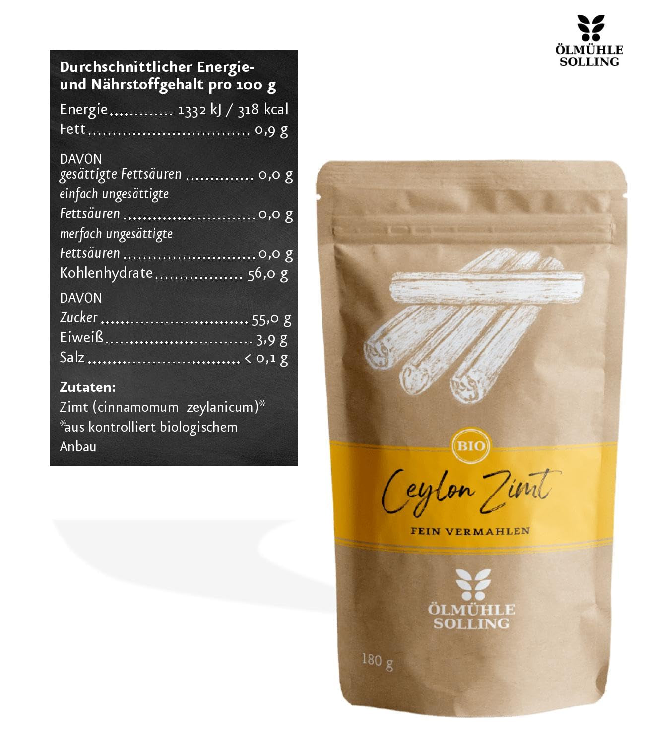 - BIO Cejlonský Zimt | Ceylon Zimtpulver aus kontrolliert biologischem Anbau | Zimtpulver fein vermahlen aus ganzen Zimtstangen. Ideální pro müsli, Milchreis, Gebäck uvm. | Obsah: 180 g