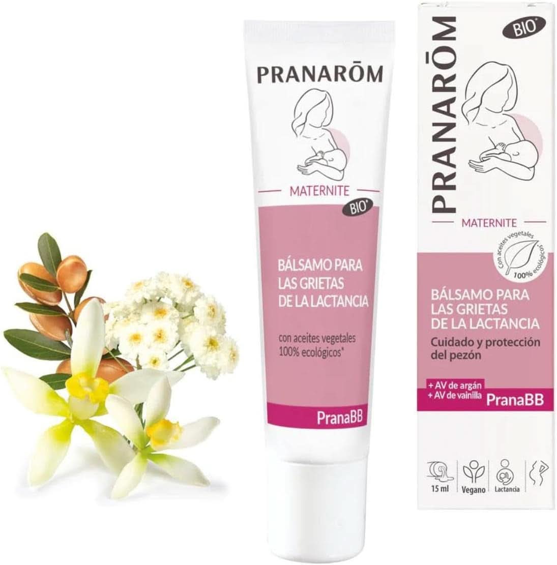Pranarom, Těhotenský balzám Cracks Kojení BIO 15Ml Příslušenství Potraviny a kojení Bebe Naty Shop