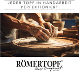 Römertopf hrnec na česnek čerstvý hrnec vyrobený z přírodní hlíny pro dlouhou trvanlivost potravin, jako je česnek Ø 12,5 cm bílá Dózy na potraviny Naty Shop