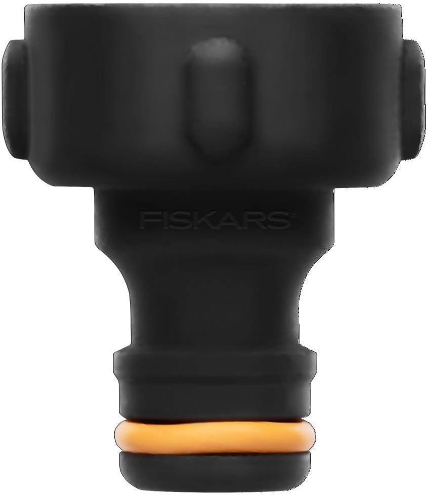 Fiskars Faucet Connector, pro faucety, Ø 21 mm (G 1/2"), FiberComp, univerzální velikost, 10 g, černá/oranžová, 1027053