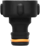 Fiskars Faucet Connector, pro faucety, Ø 21 mm (G 1/2"), FiberComp, univerzální velikost, 10 g, černá/oranžová, 1027053