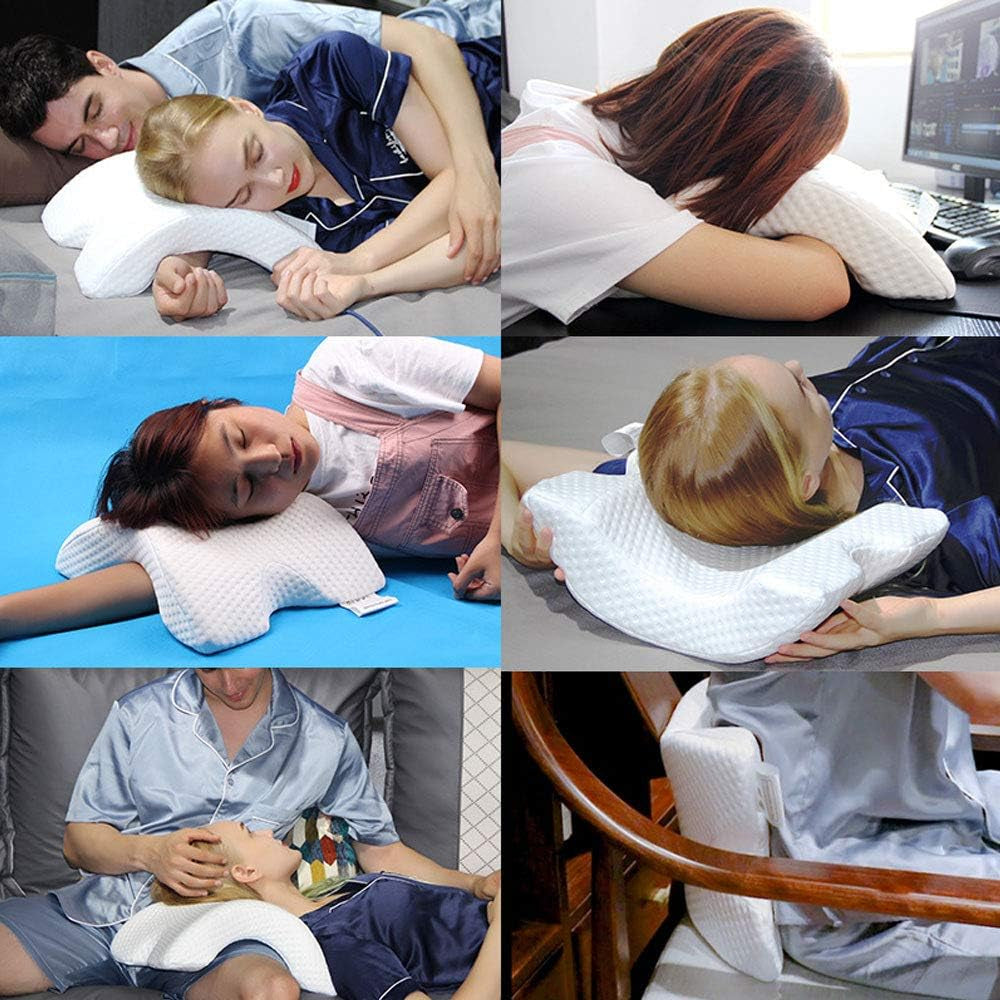Polštář na spaní na straně pro pár Relaxační paže Zakřivený polštář z paměťové pěny Polštář na krk ve tvaru U Cestovní polštář Hedvábný ledový polštář s nulovým tlakem Hedvábný polštář Pomalý návrat pro páry Ortopedické polštáře na děložní hrdlo Naty Shop