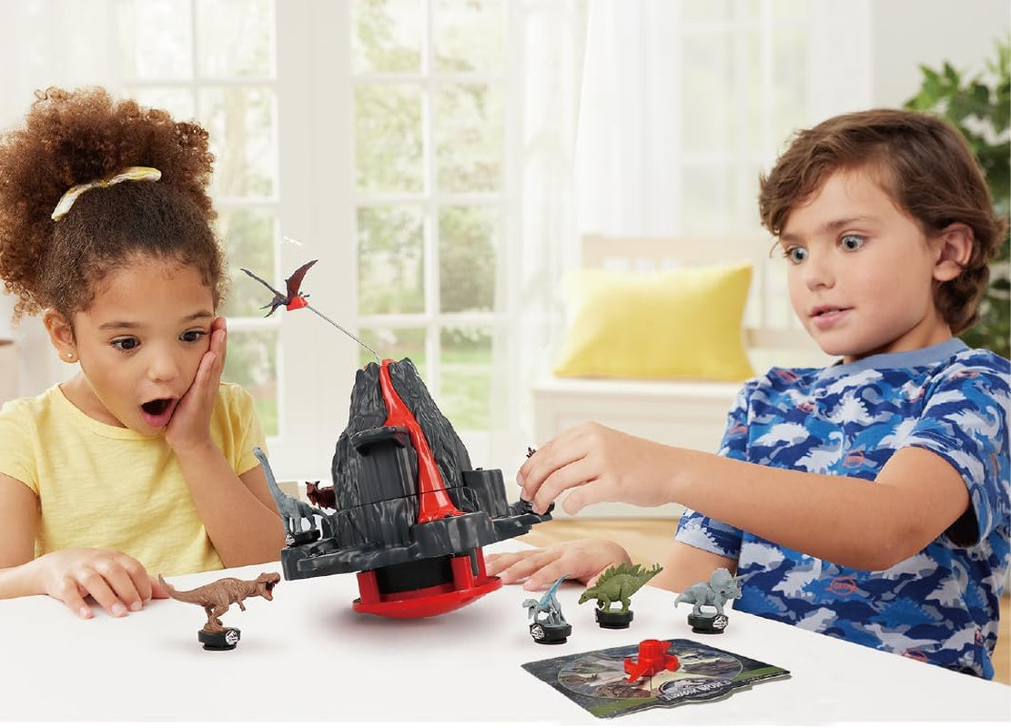 EPOCH Games – Jurassic World Trembling Volcano 7509 Dinosaur Toy desková hra pro děti od 4 let