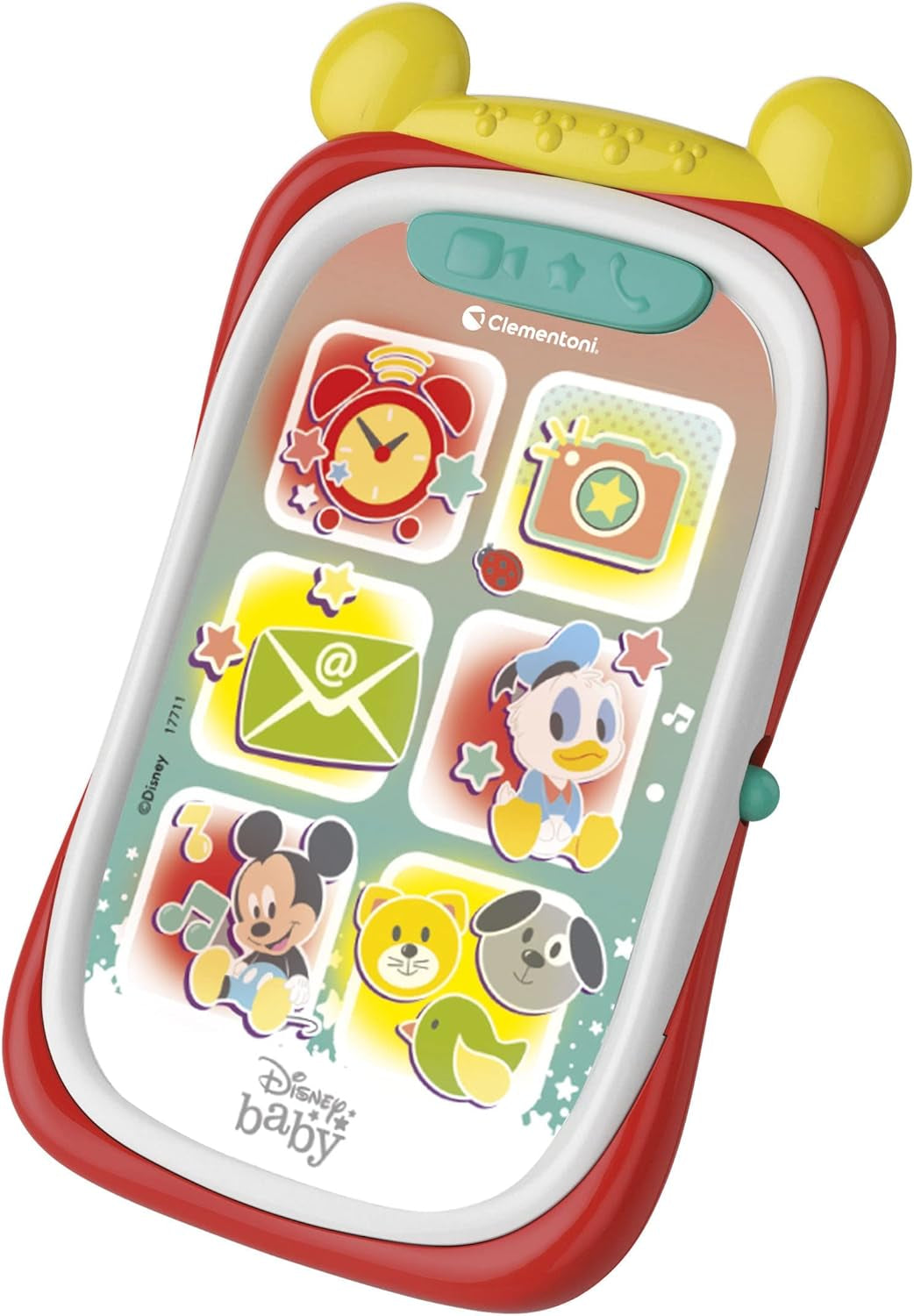 Clementoni 17711 Disney Baby Baby Mickey chytrý telefon, dětský mobilní telefon se světelnými a zvukovými efekty, interaktivní hračka pro děti 9-36 měsíců, M, vícebarevné Bebe Toys Naty Shop Výchozí název