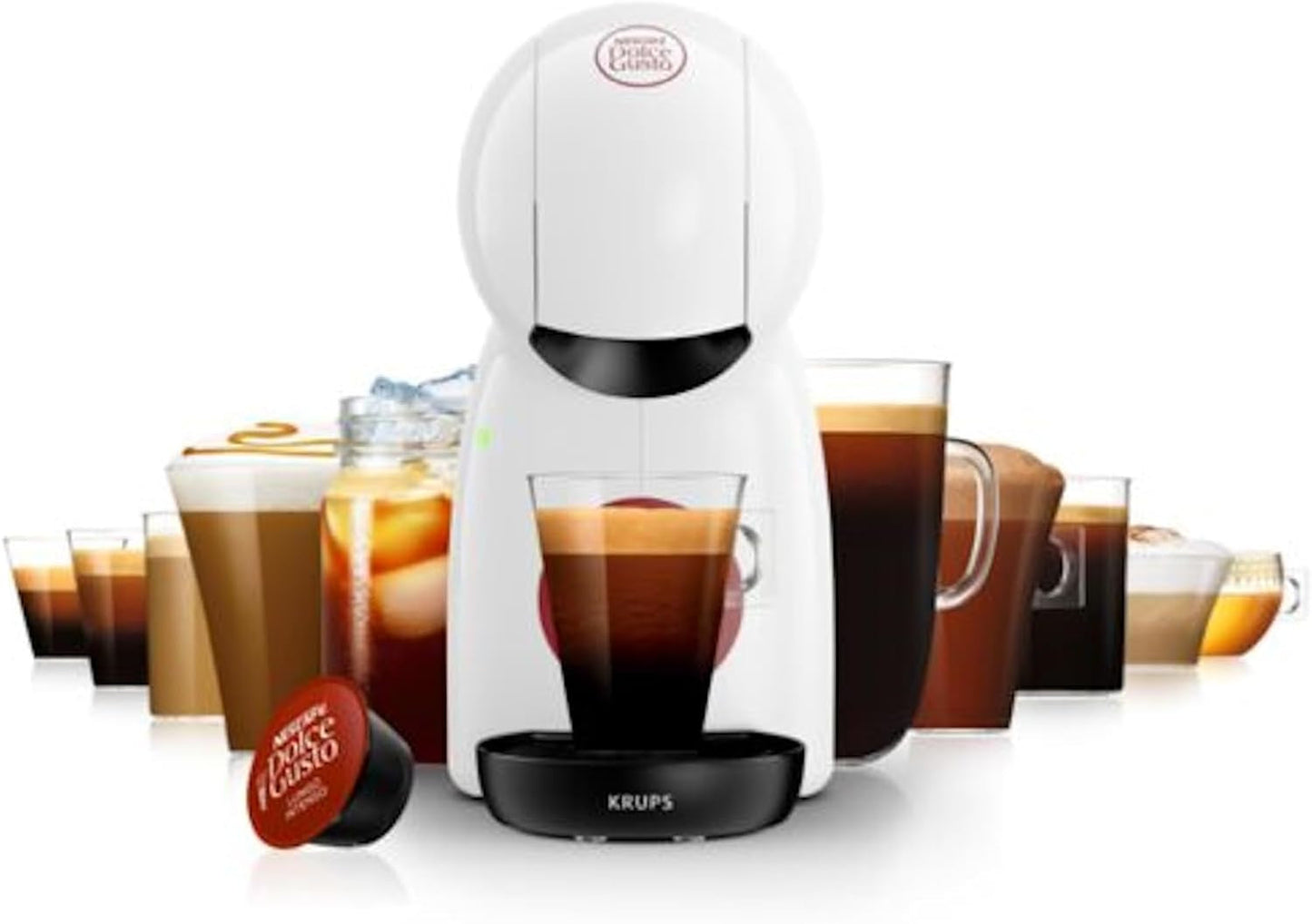 Manuální espresso kávovar s kapslemi NESCAFÉ DOLCE GUSTO PICCOLO XS od firmy KRUPS, bílá