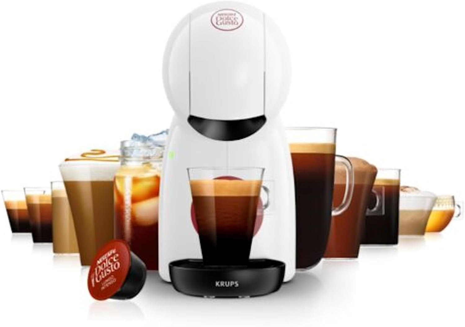 Manuální espresso kávovar s kapslemi NESCAFÉ DOLCE GUSTO PICCOLO XS od firmy KRUPS, bílá