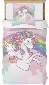 Dětské povlečení Unicorn Soft, mikrovlákno Dětské povlečení Naty Shop Rainbow 135X200 Cm