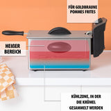 Fritéza na olej Tristar FR-6935, 2000 wattů, 3 litry, termostat, studená zóna, 3-4 osoby, kovové spotřebiče Naty Shop