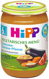 HiPP Bio jídla od 6 měsíců Kuskus a dušená zelenina, balení 6 ks