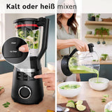 Vysokorychlostní stojanový mixér Vitapower Serie 6 MMBD665B1, 45 000 U/min, 6 programů Inkl Heiße Suppe & Reinigung, 2 L Mixbehälter, Stopfer, Spülmaschinenfeste Teile, Made in Europe, 1800 W, Schwarz Kitchen Naty Shop