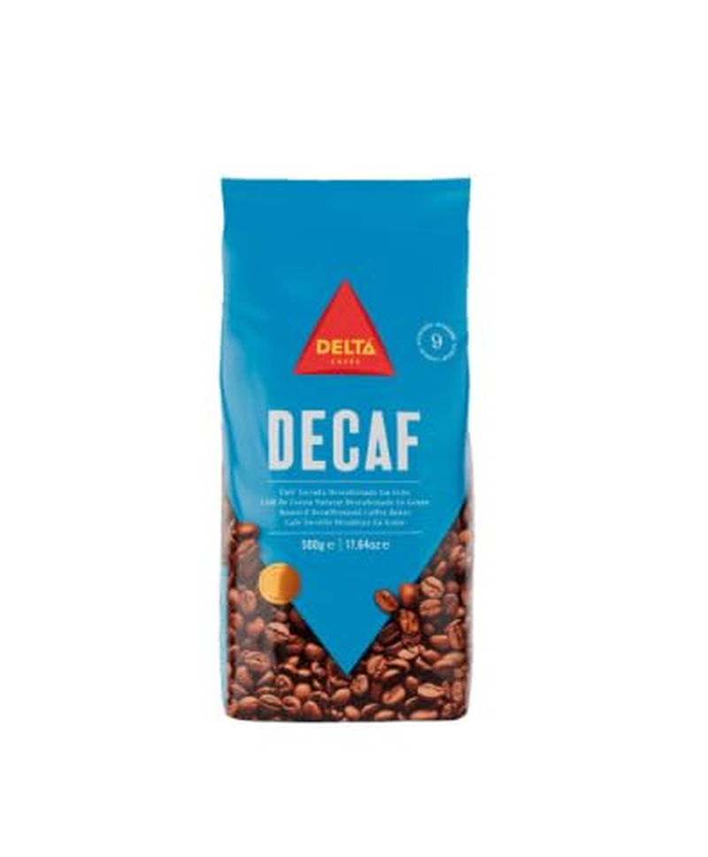 Delta Café – Káva bez kofeinu, 500 g – Kávová zrna/Celá zrna – Jemná a aromatická