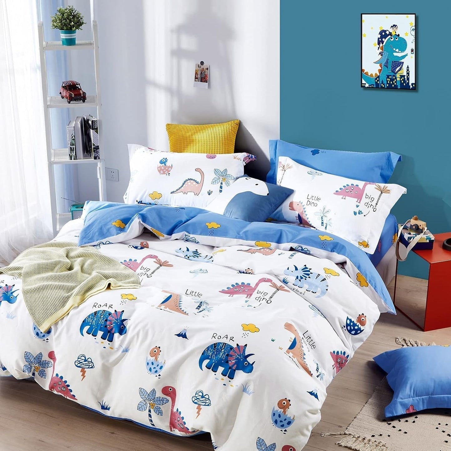 Dětské povlečení, unisex, dinosauři, bavlna Dětské povlečení Naty Shop Model A 135 X 200 cm + 80 X 80 cm