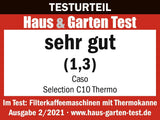 Kávovar CASO Selection C 10 Thermo Design – Nerezové pouzdro, 1,2l izotermická karafa (10 šálků), dotykové ovládání a časovač, funkce Aroma PLUS, permanentní filtr, filtr proti odkapávání
