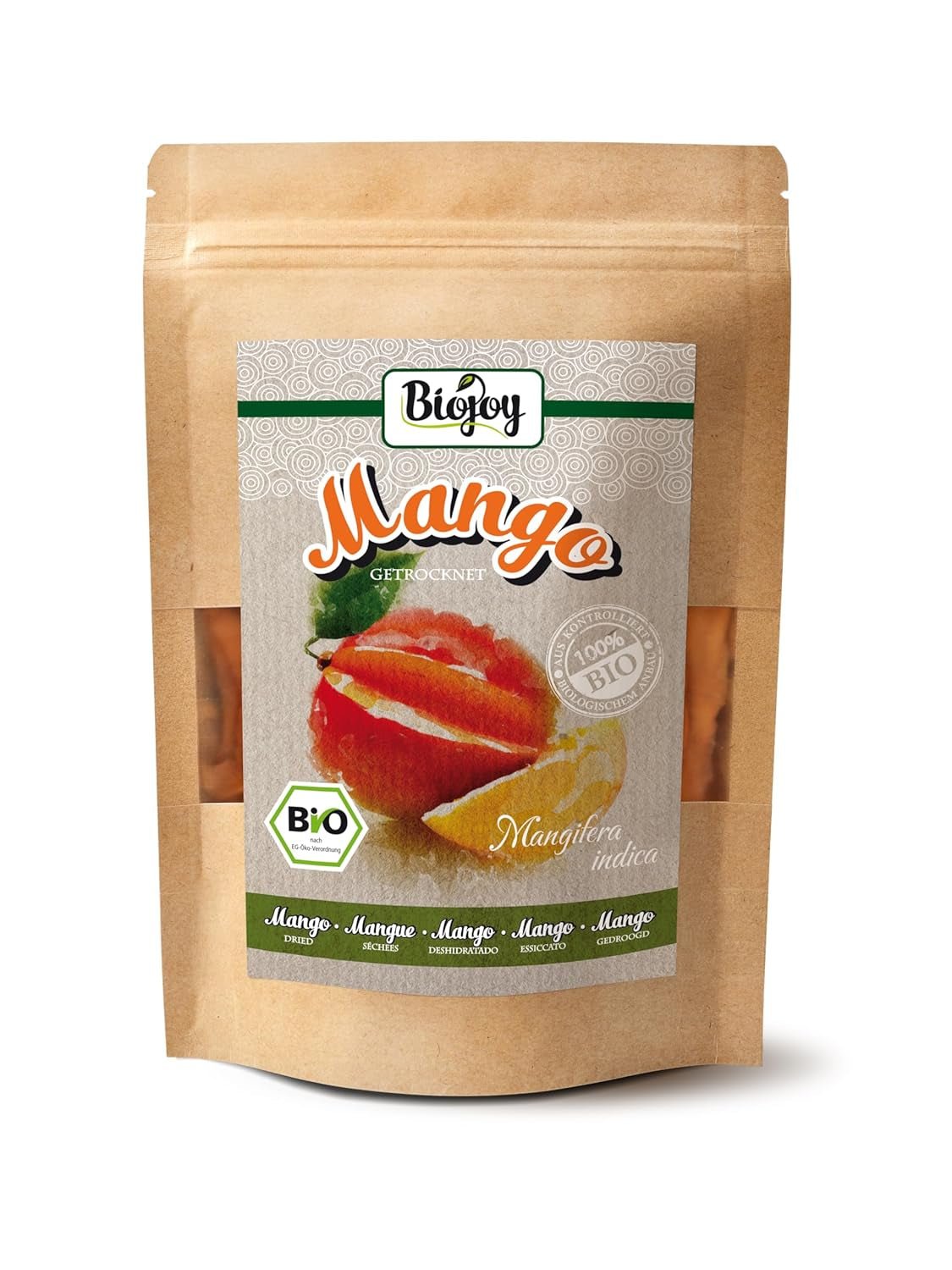 Biojoy BIO sušené mango (1 kg), nesířené Naty Shop dehydratované produkty 250 G