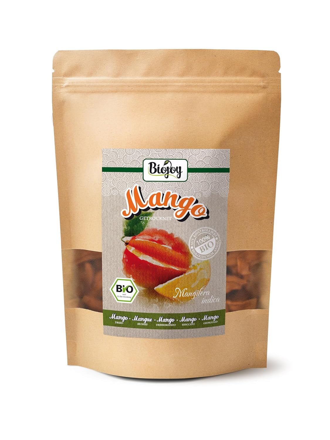 Biojoy BIO sušené mango (1 kg), nesířené Naty Shop dehydratované produkty 500 G