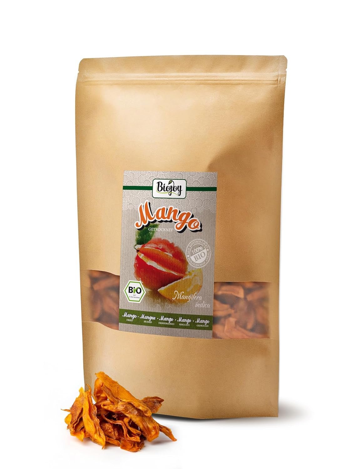 Biojoy BIO sušené mango (1 kg), nesířené dehydratované produkty Naty Shop