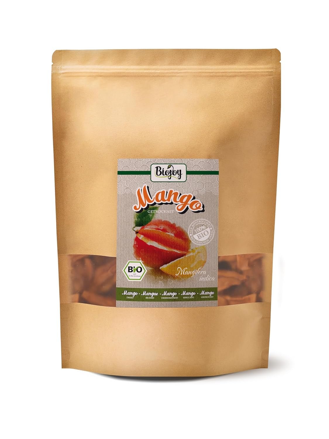 Biojoy BIO sušené mango (1 kg), nesířené Naty Shop dehydratované produkty 1 kg (1 balení)