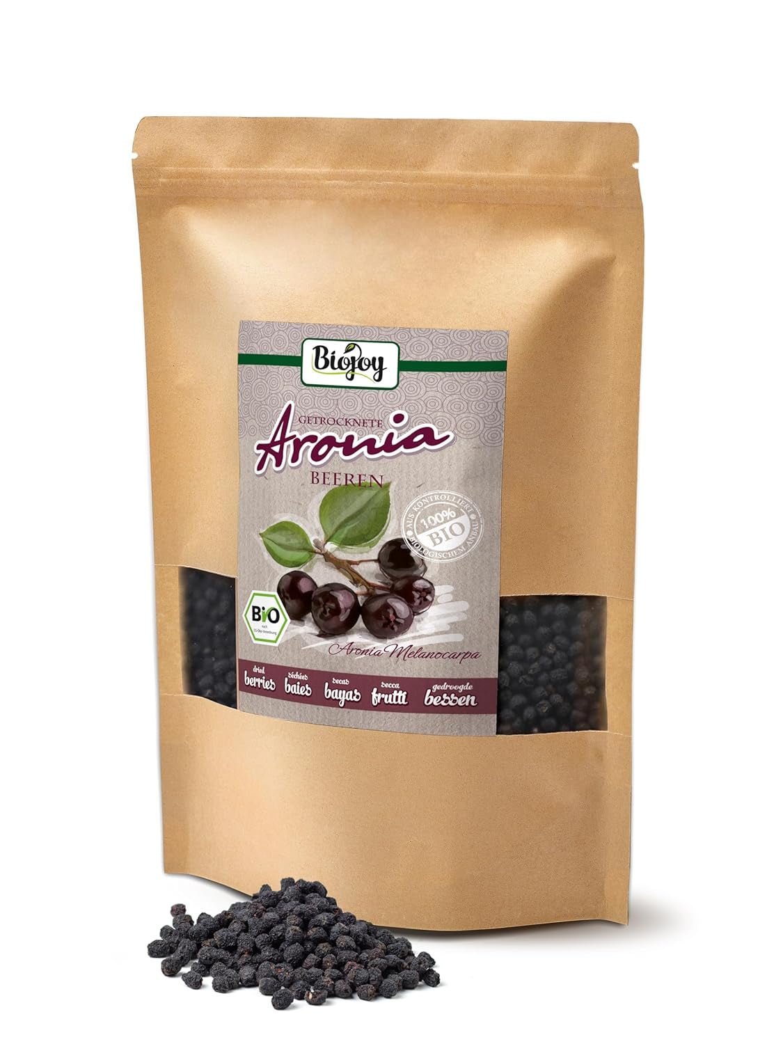 Biojoy bio plody aronie (1 kg), sušené a celé (Aronia melanocarpa) Dehydrované produkty Naty Shop