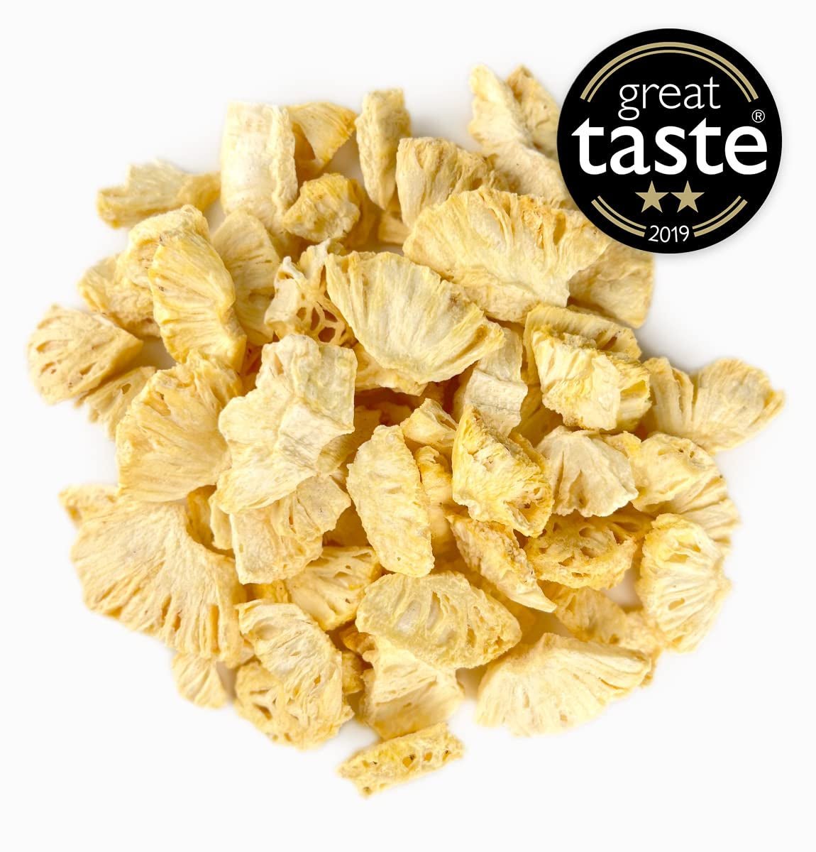 BRIX Lyofilizovaný ananas | Přírodní, sušený ananas 95 g | Great Taste Award sušené ovoce, lyofilizovaný ananas | Bez GMO, Bezlepkové, Veganské, Zadržené vitamíny Naty Shop Dehydratované produkty