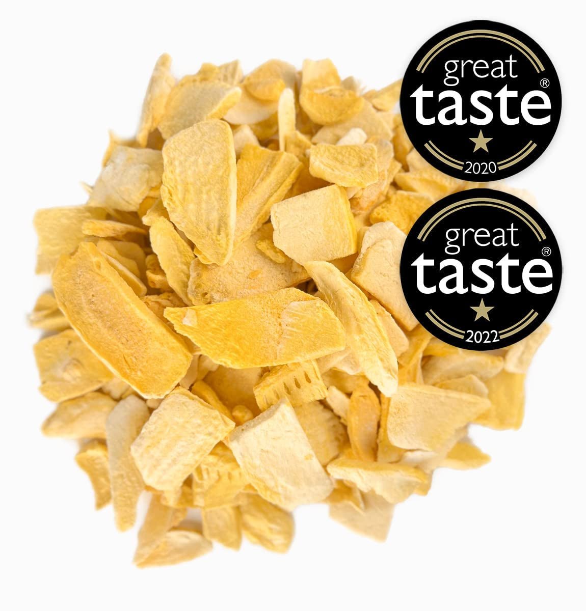 BRIX Lyofilizované mango | Přírodní, sušené plátky manga 95 g | Great Taste Award sušené ovoce, mrazem sušené mango | Bez GMO, Bezlepkové, Veganské, Zadržené vitamíny Naty Shop Dehydratované produkty