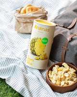 BUAH® Lyofilizovaný ananas | Ananasové chipsy jako svačina nebo do müsli a dezertů | Ideální náhrada sladkostí | Vegan a bez přidaného cukru | 100% mrazem sušené ovoce | 200 g dehydratovaných produktů Naty Shop