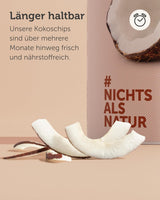 BUAH® Sušené kokosové chipsy | Bio kokosové lupínky, svačina, müsli a kokosové lupínky na pečení | Ideální náhrada za cukroví | Vegan a bez přidaného cukru | 400 g dehydratovaných produktů Naty Shop