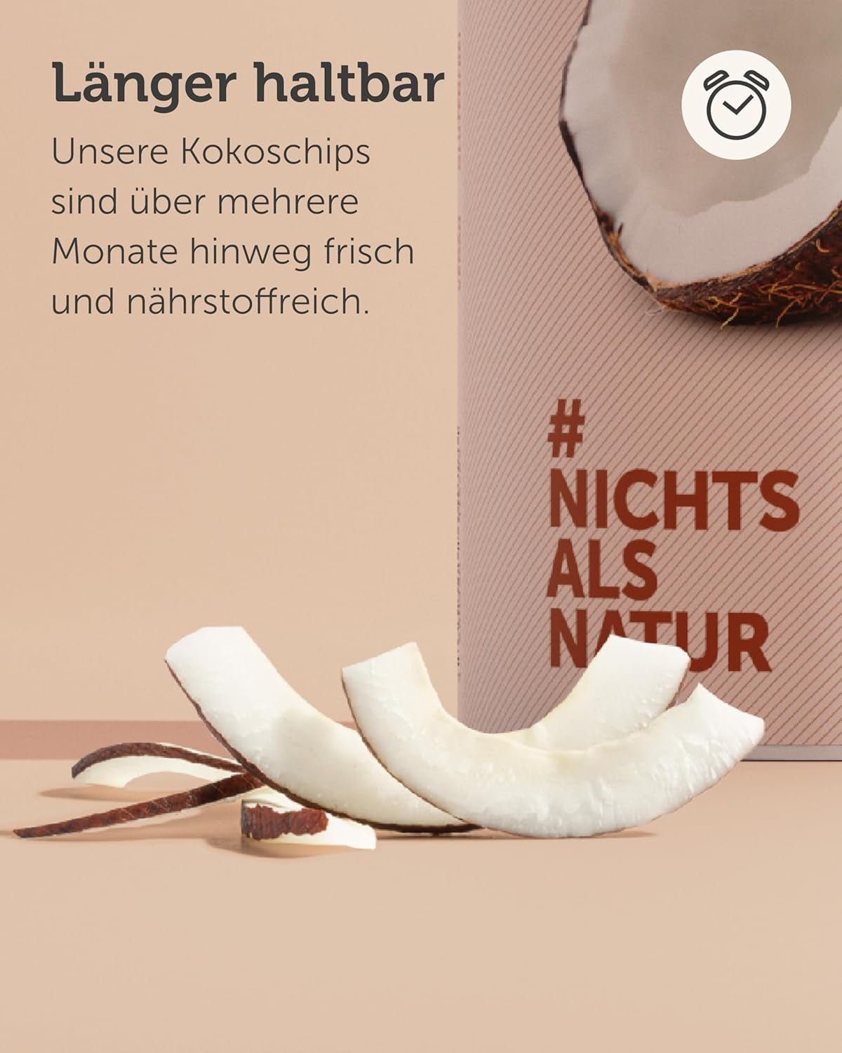 BUAH® Sušené kokosové chipsy | Bio kokosové lupínky, svačina, müsli a kokosové lupínky na pečení | Ideální náhrada za cukroví | Vegan a bez přidaného cukru | 400 g dehydratovaných produktů Naty Shop