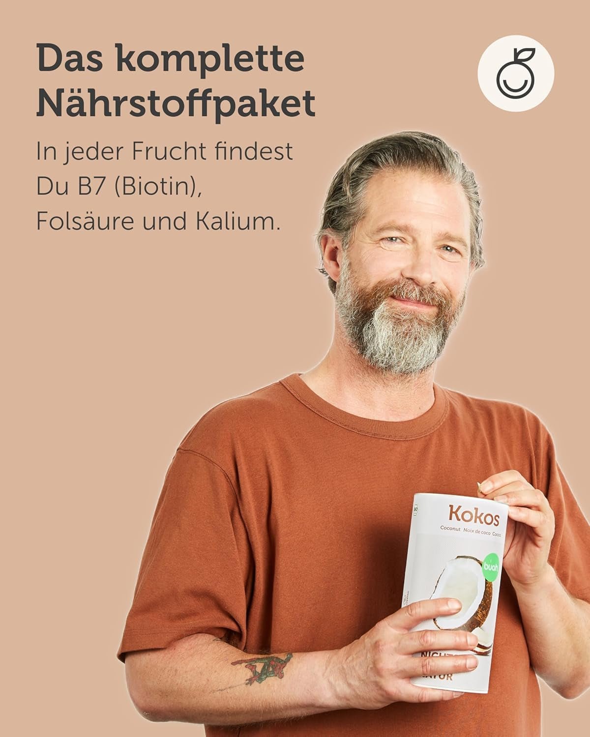 BUAH® Sušené kokosové chipsy | Bio kokosové lupínky, svačina, müsli a kokosové lupínky na pečení | Ideální náhrada za cukroví | Vegan a bez přidaného cukru | 400 g dehydratovaných produktů Naty Shop