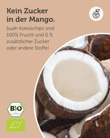 BUAH® Sušené kokosové chipsy | Bio kokosové lupínky, svačina, müsli a kokosové lupínky na pečení | Ideální náhrada za cukroví | Vegan a bez přidaného cukru | 400 g dehydratovaných produktů Naty Shop