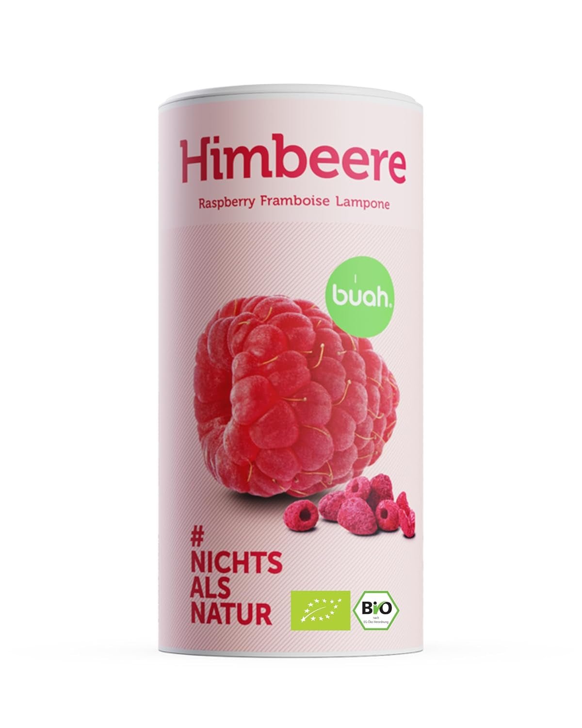 BUAH® Bio mrazem sušená malina | malinové lupínky jako svačina, do müsli a dezertů | ideální náhrada sladkostí | veganské a bez přidaného cukru | 120g Dehydrované produkty Naty Shop 120G