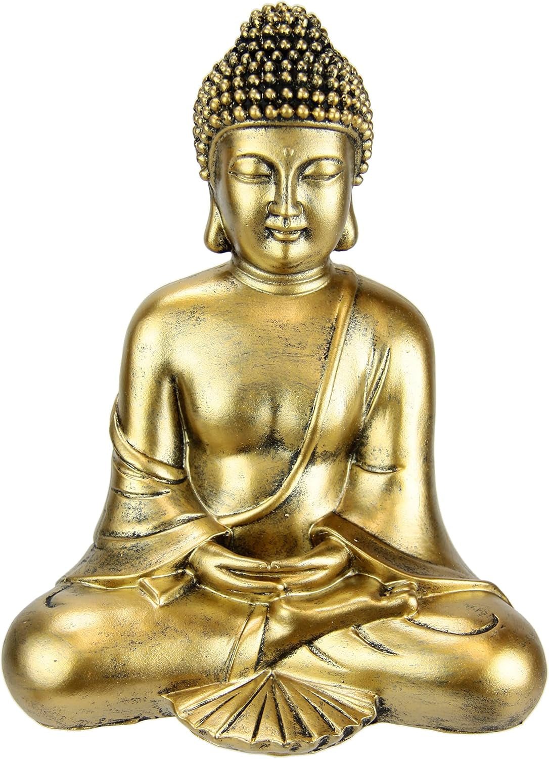 Postava Buddhy meditovat sedící socha postavy socha poprsí socha ozdoba Postava Buddhy Feng Shui dekorace zahradní terasa dekorace balkonu Socha Buddhy bytový doplněk Socha Buddhy zahradní postava Sošky a sochy Naty Shop Tmavé zlato Umístění