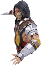 Oficiálně licencovaná busta Mortal Kombat Scorpion, žlutá, 29,5 cm, sošky a sochy ze syntetické pryskyřice Naty Shop