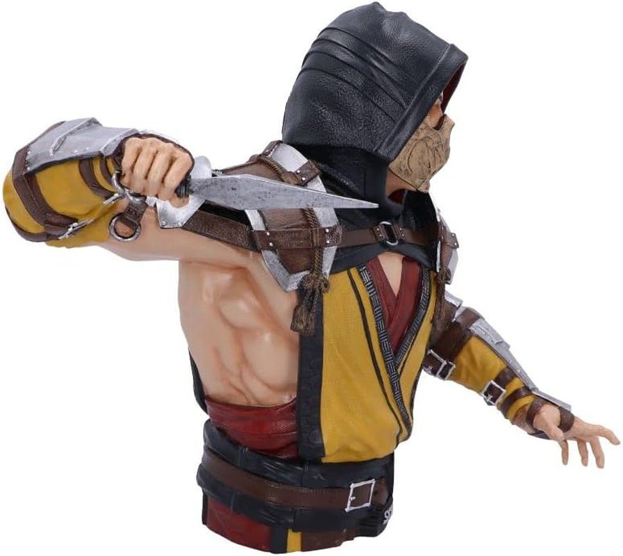 Oficiálně licencovaná busta Mortal Kombat Scorpion, žlutá, 29,5 cm, sošky a sochy ze syntetické pryskyřice Naty Shop