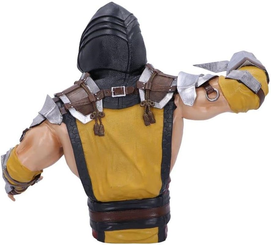 Oficiálně licencovaná busta Mortal Kombat Scorpion, žlutá, 29,5 cm, sošky a sochy ze syntetické pryskyřice Naty Shop