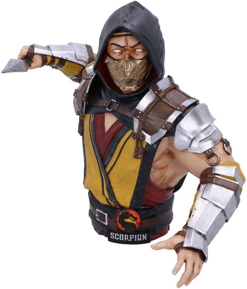 Oficiálně licencovaná busta Mortal Kombat Scorpion, žlutá, 29,5 cm, sochy a sochy ze syntetické pryskyřice Výchozí název Naty Shop