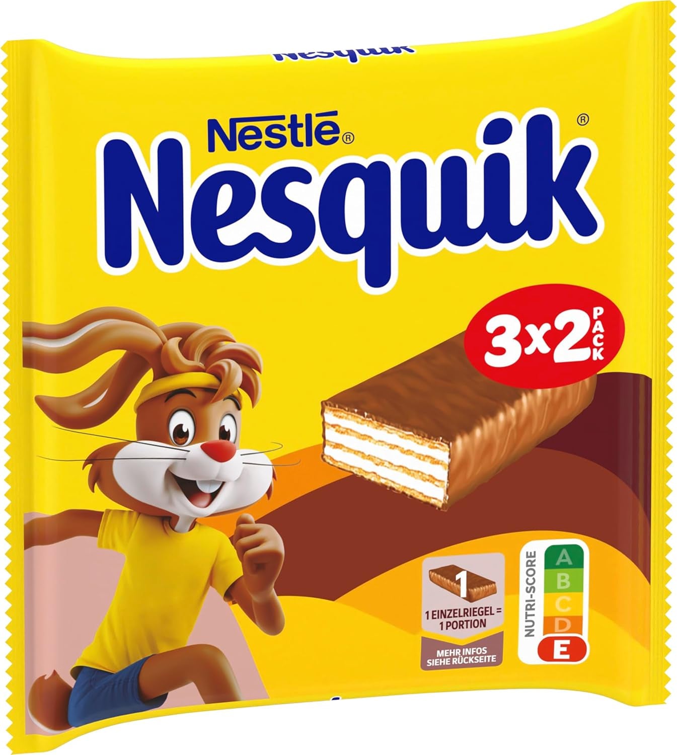 Nestlé Crunchy Waffle Delicious Mléčná čokoláda Vaflová tyčinka Multi Pack 1 balení (3 x 26 g každý)