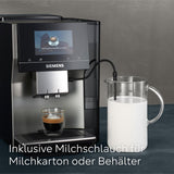Automatický espresso kávovar Siemens EQ700 classic TP715D01, ovládání aplikací, cold brew, intuitivní dotykový displej, až 10 jednotlivých kreací kávy jako oblíbené, automatické čištění párou, 1500 W, stříbrná šedá