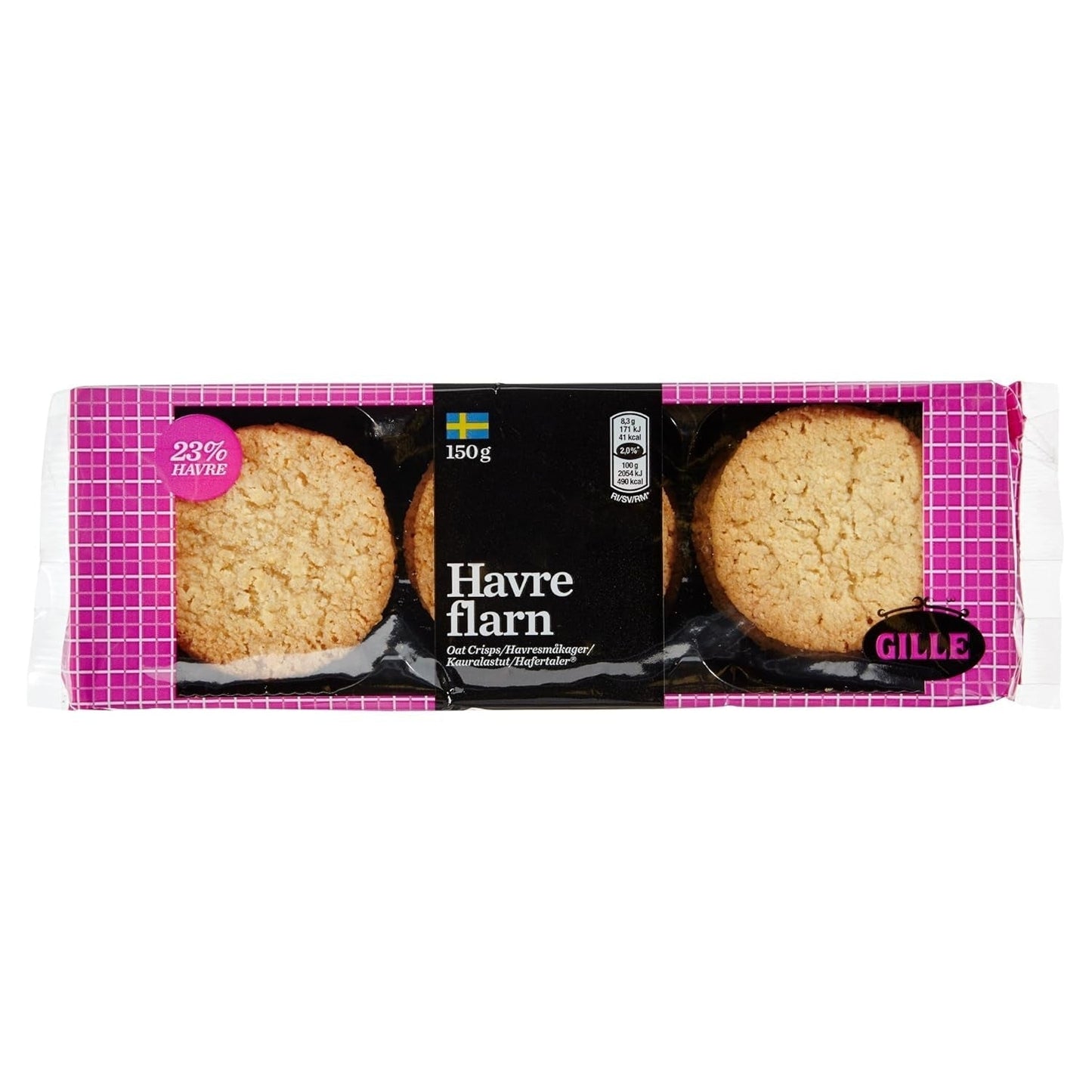 Švédské ovesné krekry Gille, 150 g (1 balení)