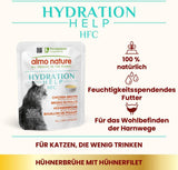 almo nature HFC Hydration Help Mokré krmivo pro kočky – kuřecí polévka a kuřecí filety – vhodné pro humánní použití, bez lepku, monoprotein, 50 g, 24 kusů, 1,2 kg