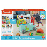 Fisher-Price - Smějte se a učte se Camper 3 v 1 dětská tlačná hračka a centrum hudebních aktivit Hračka pro miminka 9-36 měsíců HCK51 Hračky pro miminka Naty Shop