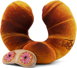 Croissantový polštář na krk a maska na spaní, cestovní polštáře Orange Naty Shop