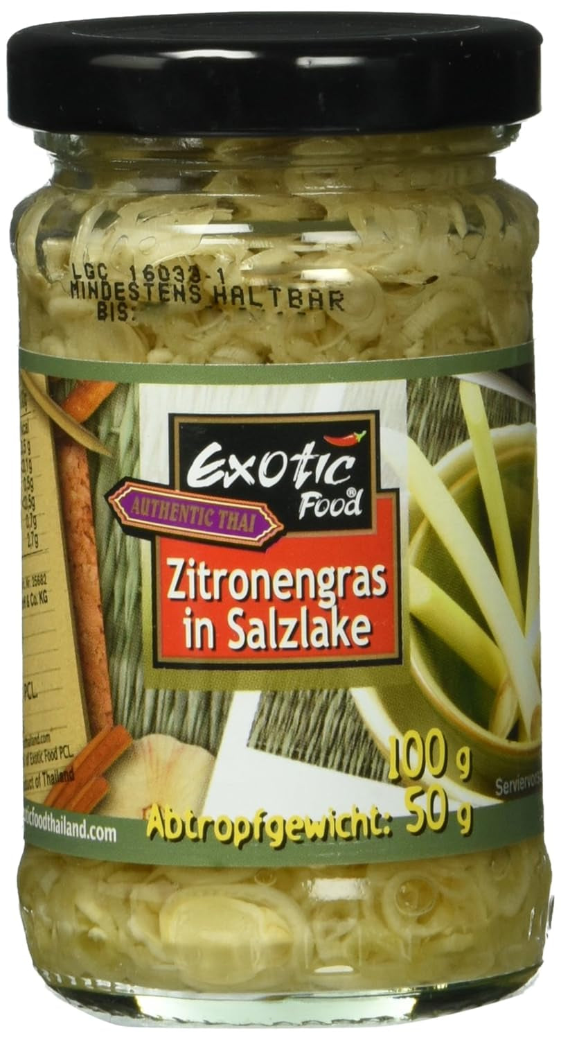 Citronová tráva ve slaném nálevu, jemně nasekaná, balení 6 ks (6 x 100 g)