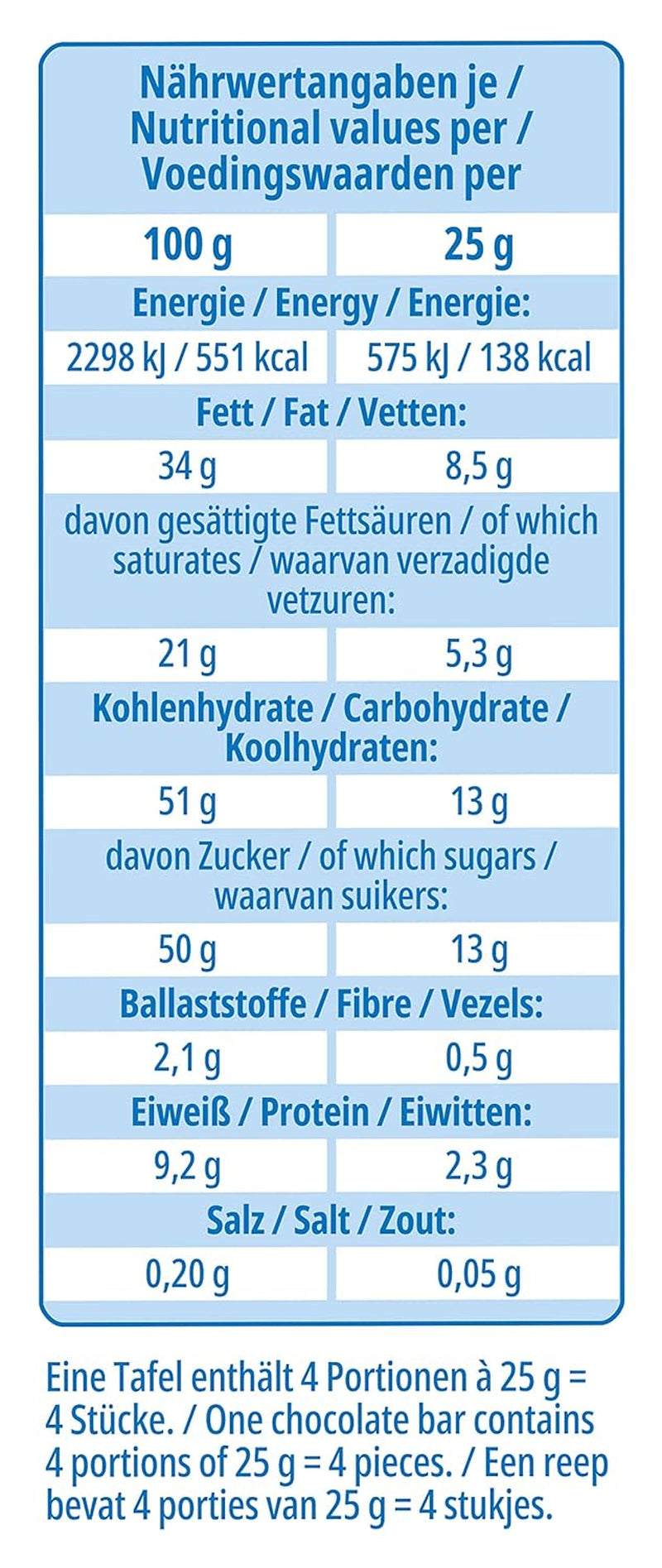 frankonia ČOKOLÁDA Plnotučná mléčná čokoláda bez laktózy a lepku, 100 g