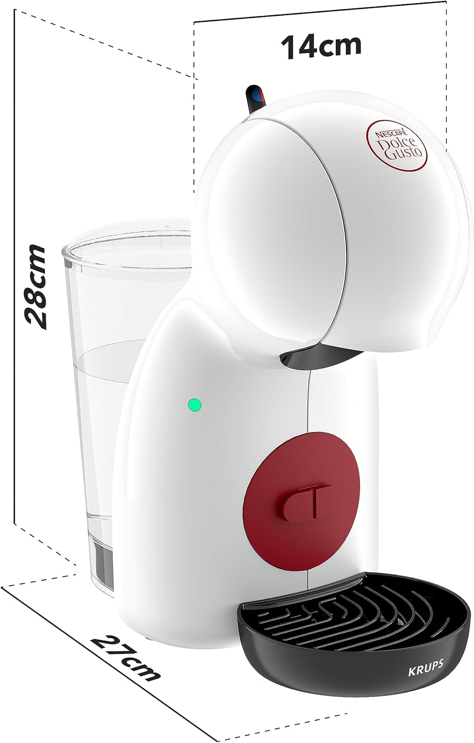 Manuální espresso kávovar s kapslemi NESCAFÉ DOLCE GUSTO PICCOLO XS od firmy KRUPS, bílá