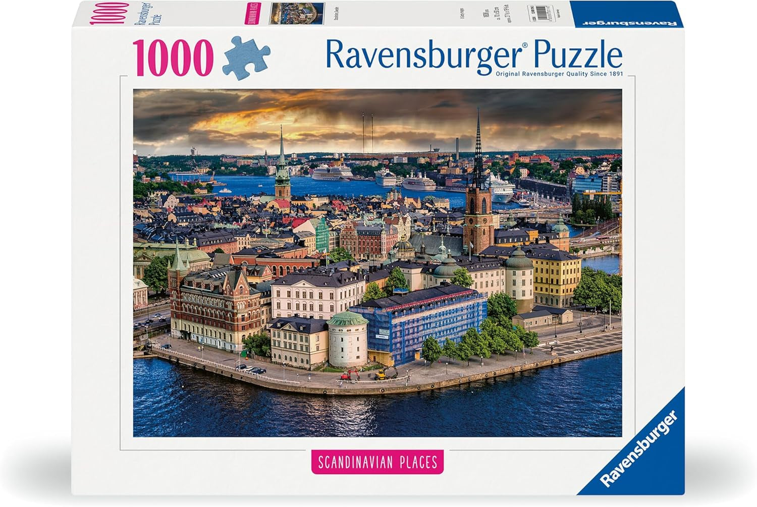 Ravensburger Puzzle Scandinavian Places 12000114 - Stockholm, Švédsko - 1000 dílkové puzzle pro dospělé a děti od 14 let Puzzle Naty Shop