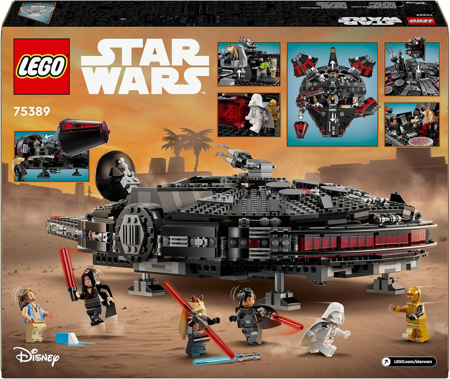 LEGO Star Wars Dark Millenium Falcon, Starship Set, Stavebnice pro děti, Narozeninový dárek pro chlapce, dívky a fanoušky, Dobrodružná hračka 75389 Stavebnice Besuche den LEGO-Store