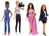 Barbie Berufe-Set se 4 loutkami a zuby, ženy ve filmové pobočce se studiovým oblečením, Regisseurin, Kamerafrau a filmová hvězda v oblečení Ausziehbaren, HRG54
