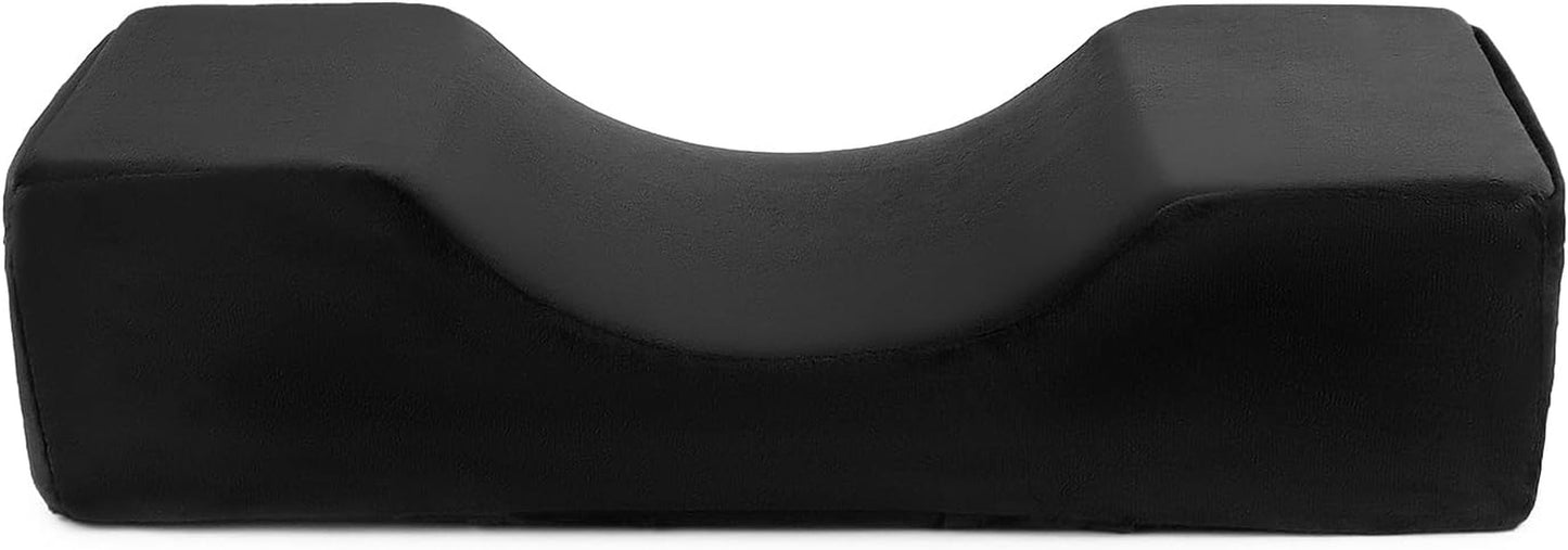 QWORK® polštář na řasy, kosmetický polštář na líčení ve tvaru písmene U, ergonomický polštář na řasy pro prodloužení, polštář na řasy s paměťovou pěnou pro kosmetický salon Domácí použití (černé) ortopedické polštáře na děložní hrdlo Naty Shop Výchozí název