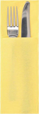 50 sáčků na příborové ubrousky 'DAILY Collection' 48 cm X 30 cm žluté se záhybem na příbory